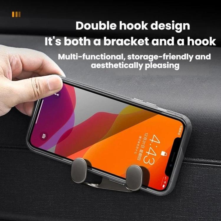 2pcs Vehicle-Mounted Metal Adhesive Double-Hook Phone Holder