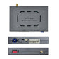Wireless CarPlay and Android Auto interface module with rear connector ports