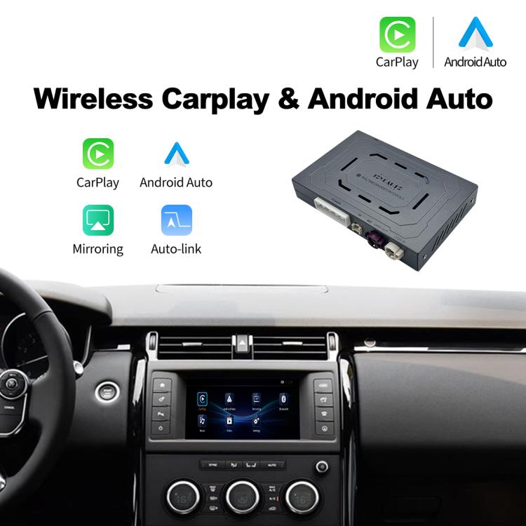 Wireless CarPlay and Android Auto module installed under car stereo display