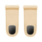 Car interior hook organizer, beige faux leather single pouch with black hook insert