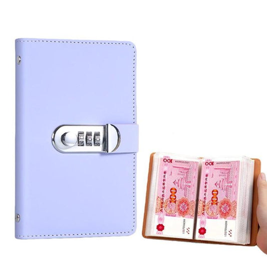 A6 Password Lock Cash Book 50-Page Large Capacity Waterproof Commemorative Banknote Album