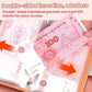 Cash book with double-sided pocket sleeves for storing banknotes