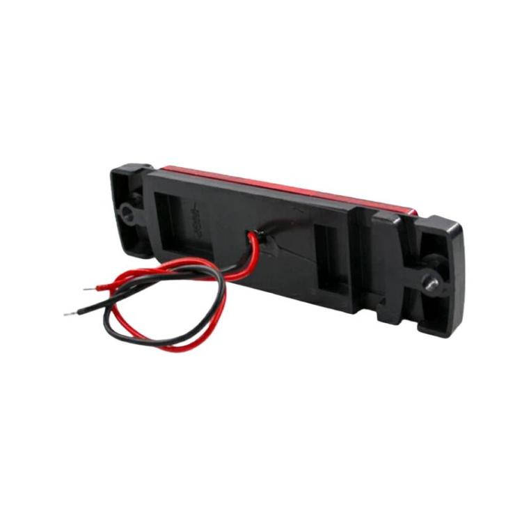 Truck LED side marker light with black housing and red/black wire pigtail