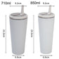 White vacuum insulated cup with sealed straw lid, 710ml and 850ml shown