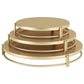 Gold 3-tier stackable cake stand set with metal support bars