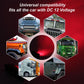 Truck side marker light with red lens and black housing for universal fit