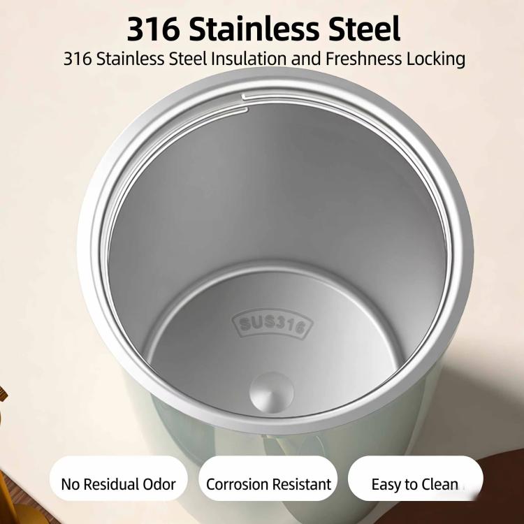 316 stainless steel vacuum-insulated cup liner interior with open top