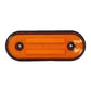 Amber oval LED side marker lamp with black frame and two rectangular light strips