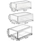 Transparent Thickened Storage Box Stackable Drawer-Style Desktop Organizer, Small, Large, Extra Large