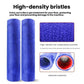 Blue dual roller brush replacement with dense bristles for floor cleaning