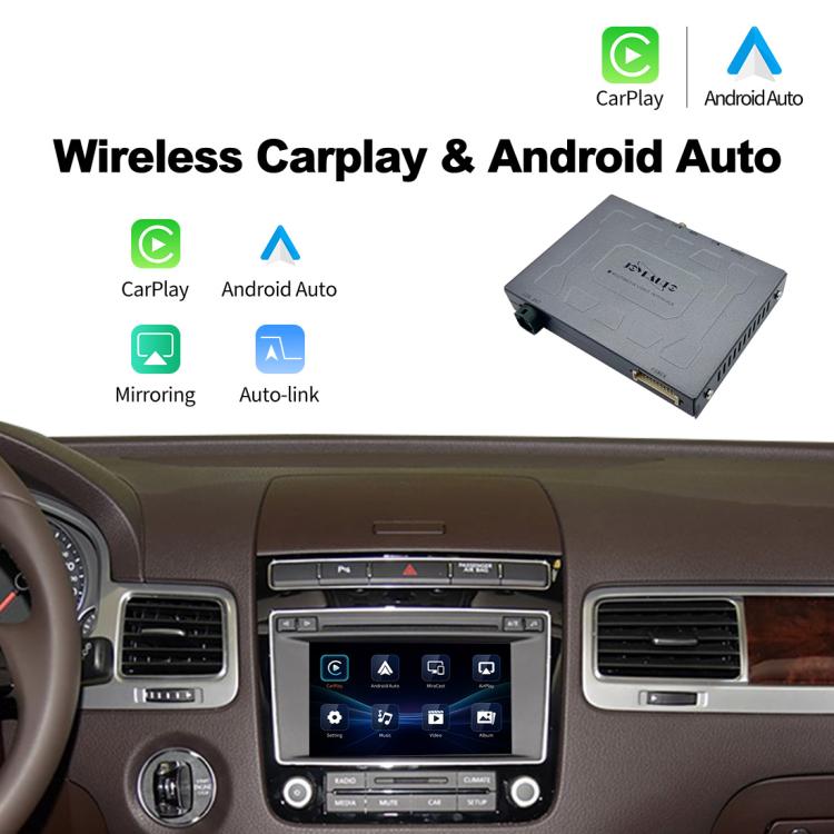 Wireless CarPlay/Android Auto module installed with car touchscreen display