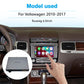 Wireless CarPlay module in dash setup for Volkswagen Touareg, screen shown