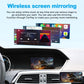 Wireless screen mirroring module unit with car display and smartphone mock screen