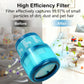 Blue vacuum filter cartridge cylinder with mesh filter surface and dark end cap