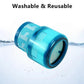 Blue vacuum filter cartridge cylinder with mesh sleeve and end ring