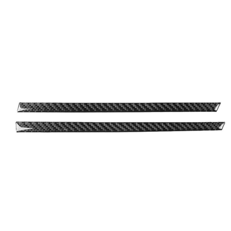 Black carbon-fiber style passenger air vent trim strip, 2-piece set