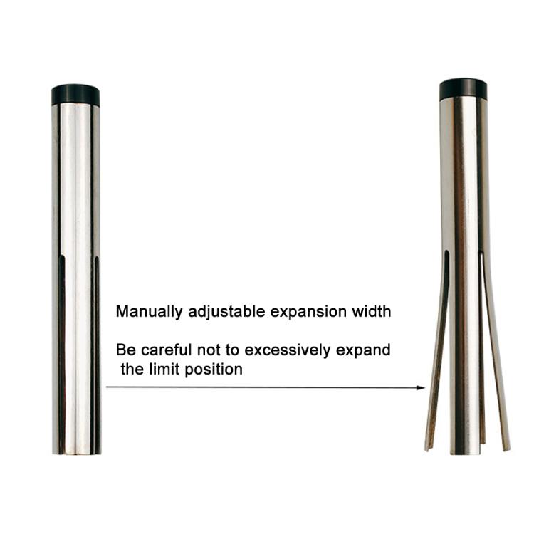 Adjustable expansion tool bars shown separated, with black end caps and slots