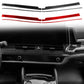 Kia Sportage NQ5 dashboard trim strip installed, red textured V accent on console