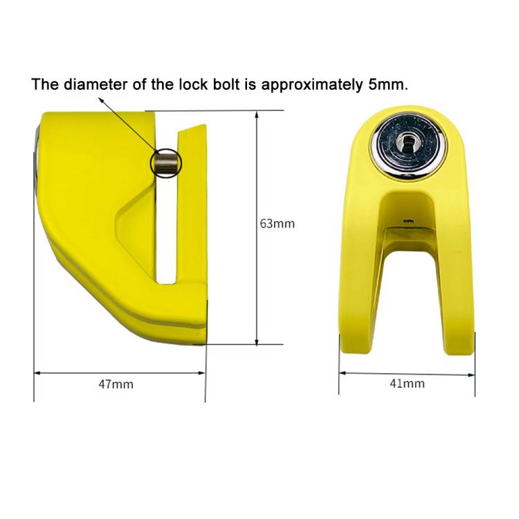 Universal Disc Brake Lock Anti-Theft Security Lock for Bicycles, E-Bikes, and Motorcycles with Disc Brakes