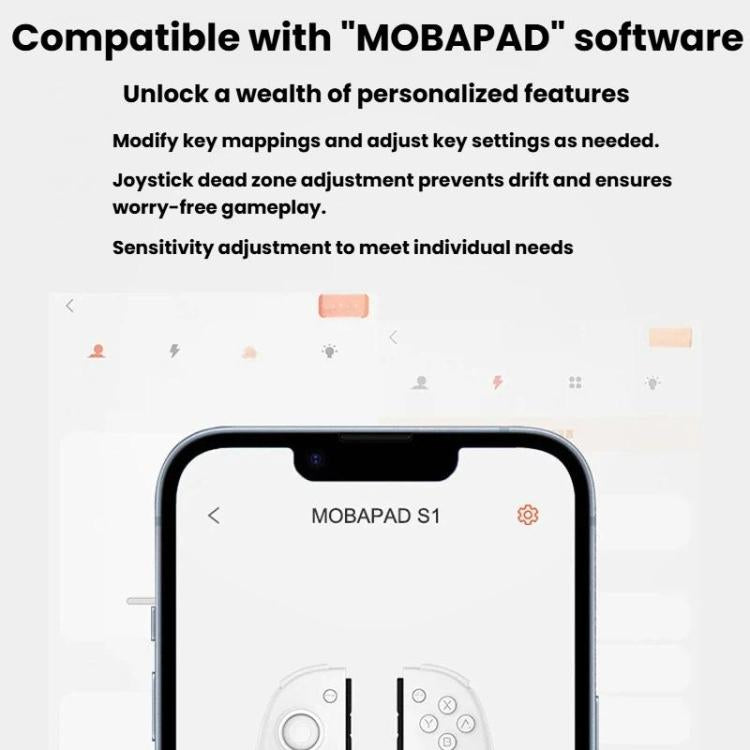 White split Nintendo Switch controller controls visible near the bottom of a smartphone screen