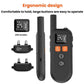 Dog training collar remote with charging dock, handheld control unit, black design