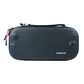 Dark storage case with top handle and textured shell, zipper closure