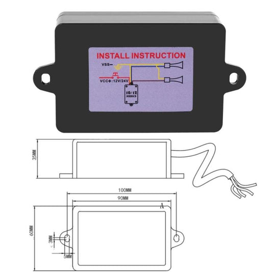 Ten-Tone Car Horn Control Box with Controller