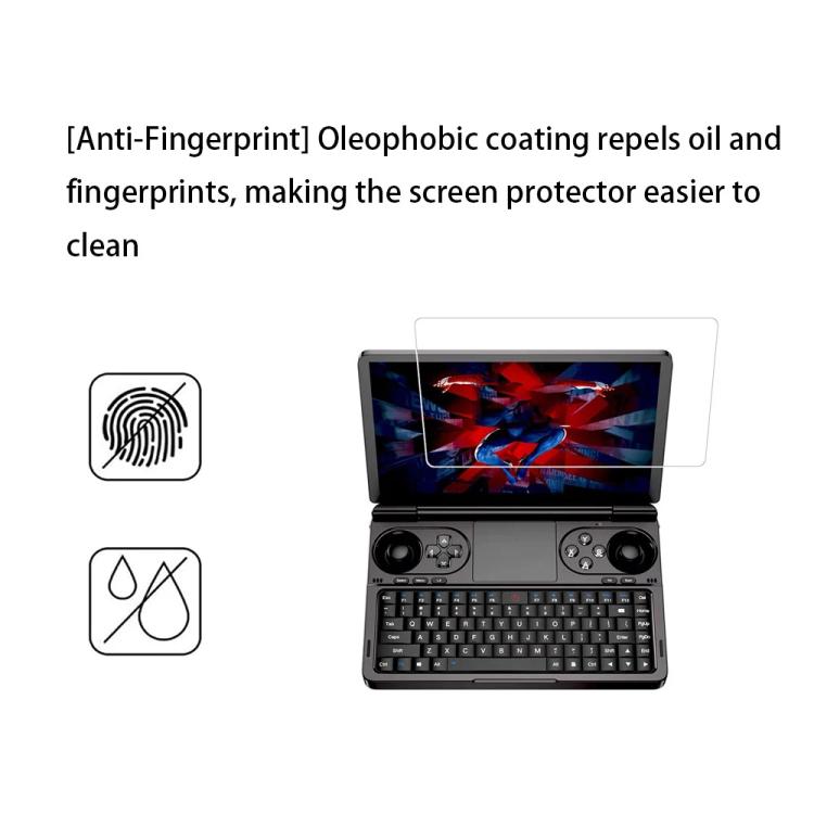 Tempered glass screen protector with oleophobic anti-fingerprint coating, clear