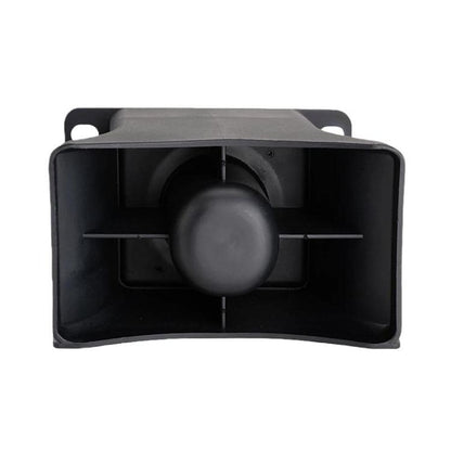 Waterproof reversing beeper alarm, black housing with front horn speaker
