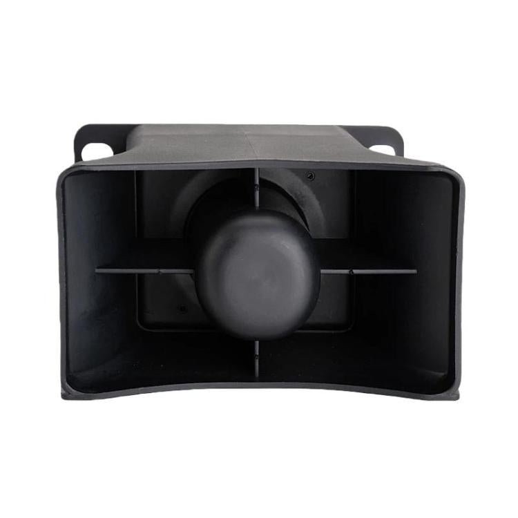 Waterproof reversing beeper alarm, black housing with centered round horn