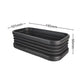 Black rectangular bean hopper extension with ridged sides and covered top