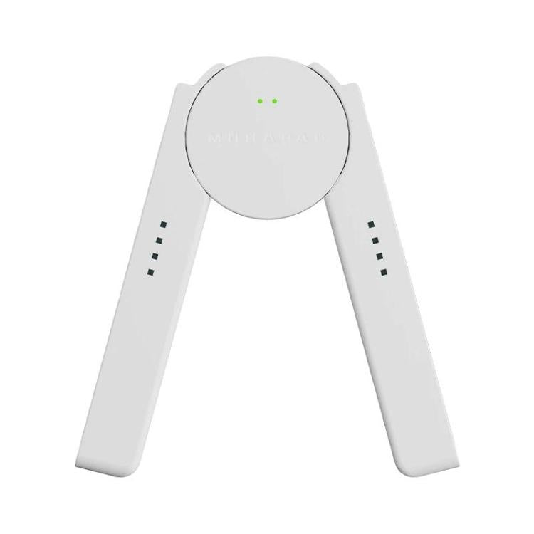 White Switch controller charging grip stand with dual side rails and indicator dots