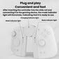White plug-and-play charging grips with mode indicator lights on slide rails