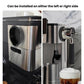 Handle storage rack mounted on the left or right side of an espresso machine