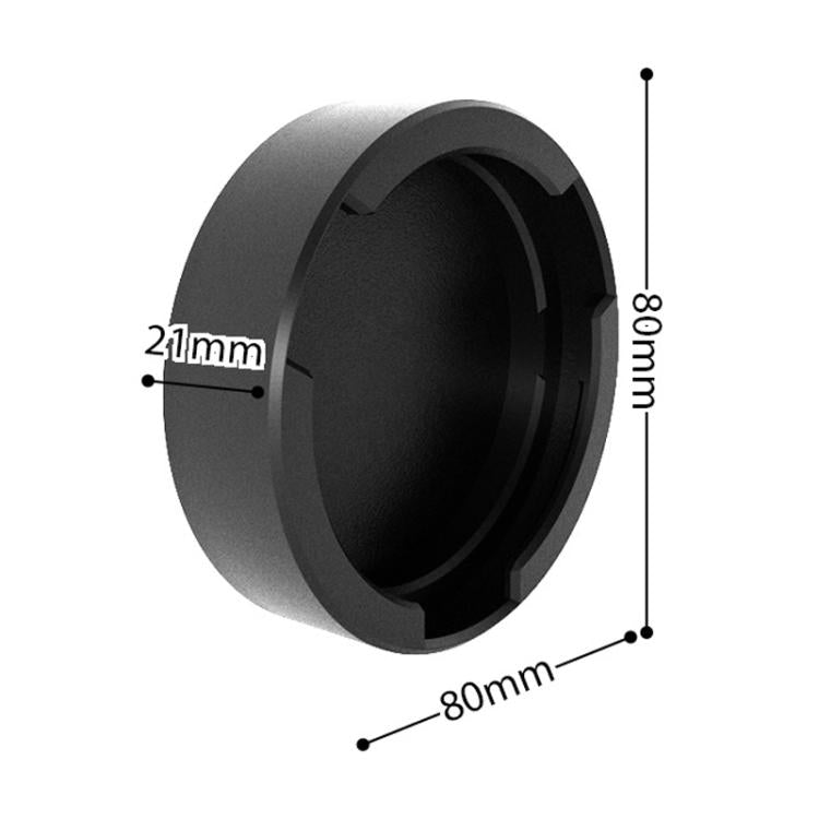 Handle storage rack size: 80mm dia, 80mm height, 21mm depth