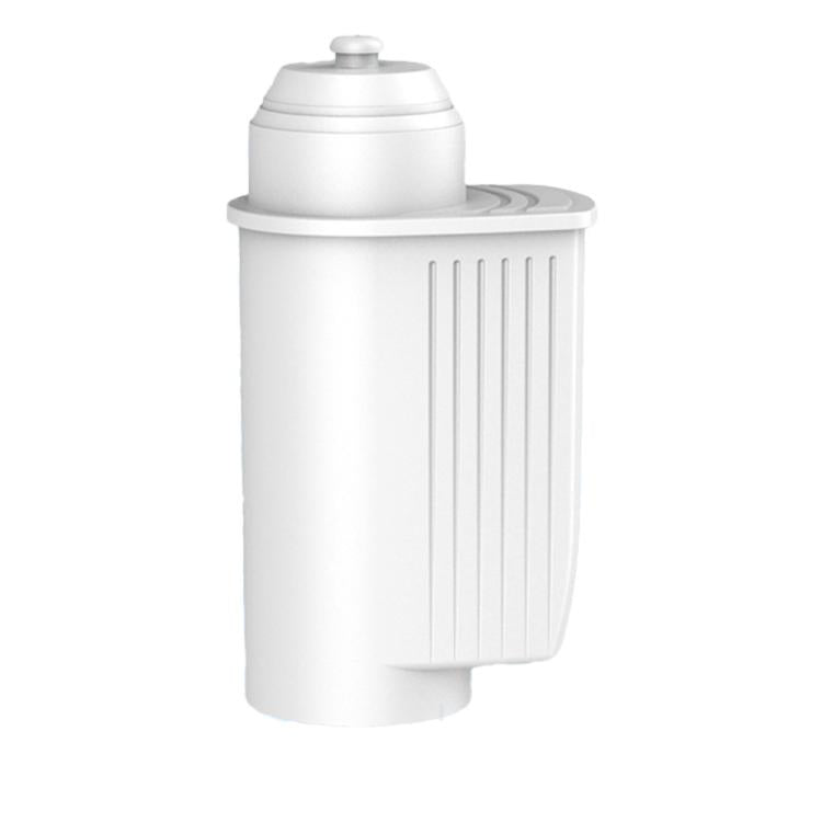 White cylindrical active carbon water filter cartridge with top cap