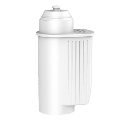 White cylindrical active carbon water filter cartridge with top cap