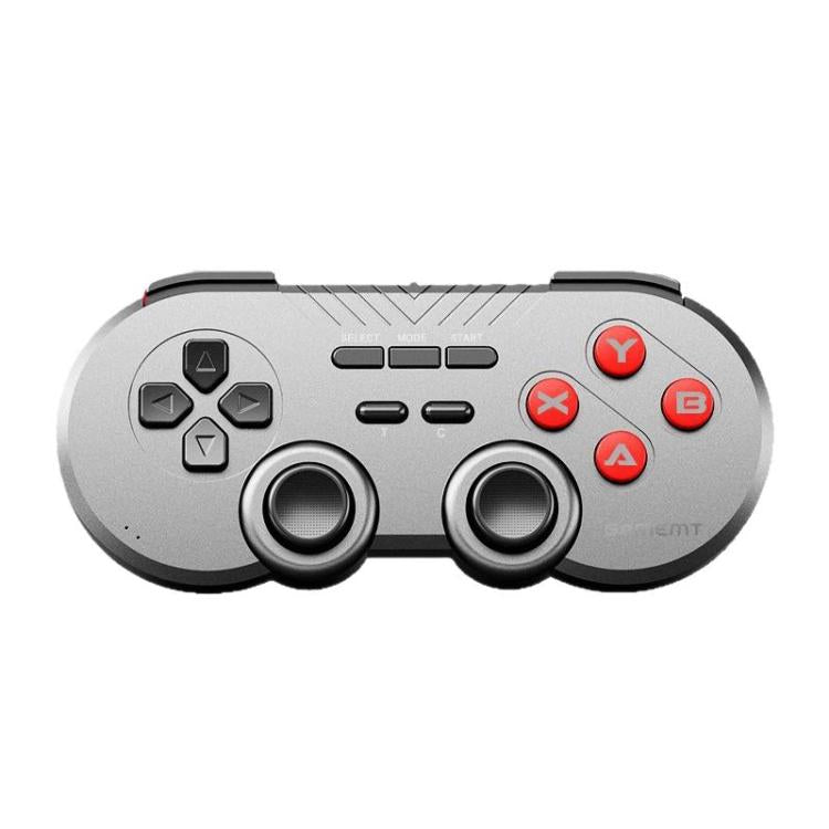 Wireless game controller with dual analog sticks and colored face buttons
