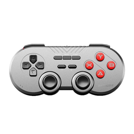 Wireless game controller with dual analog sticks and colored face buttons