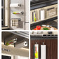 Magnetic Wall-Mounted Paper Towel Holder Organizer for Kitchen Wrap, Foil, and Plastic Bag Dispenser