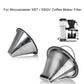 Stainless steel mesh coffee filter, conical insert with black rim