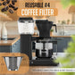 Stainless steel coffee filter insert for drip brewers, cone mesh basket