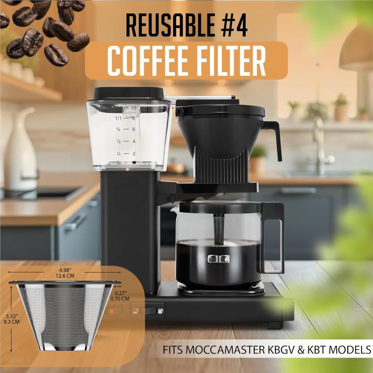 Stainless steel coffee filter insert for drip brewers, cone mesh basket