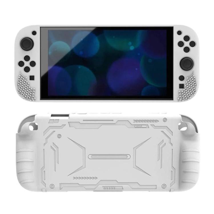 White silicone protective case for Nintendo Switch 2, shockproof shell with cutouts