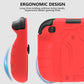 Red silicone protective case for Nintendo Switch 2, ergonomic side grip and button cutouts