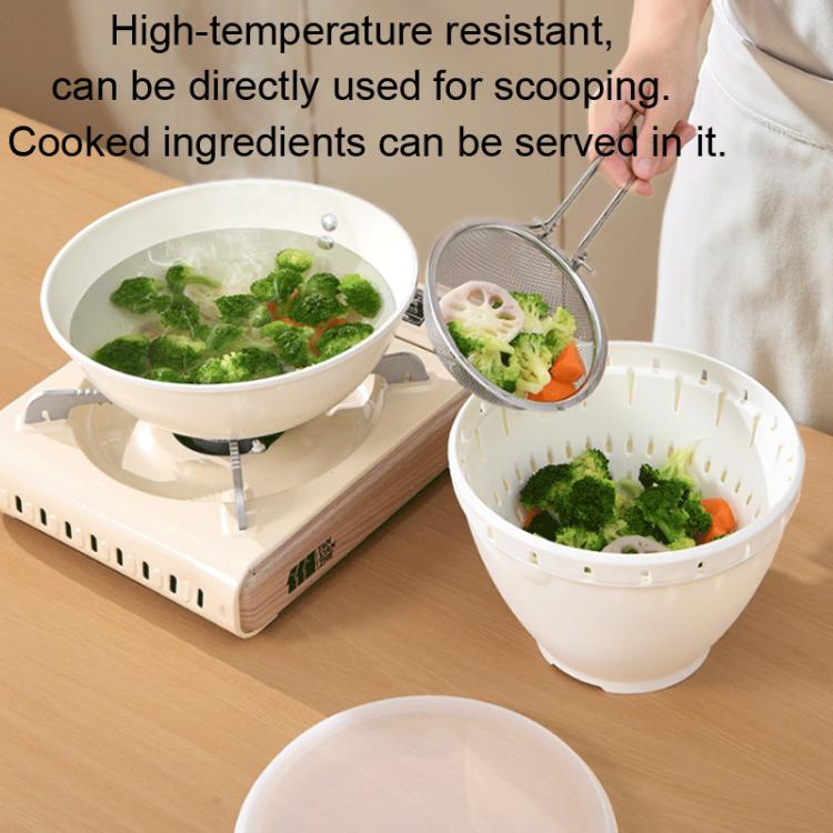 Vegetable Washing Draining Basket Multi-Functional Double-Layer Rice Washing Basin, Small, Large, Large+Small