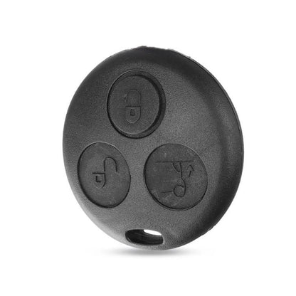 Black 3-button smart key fob case with keyring hole