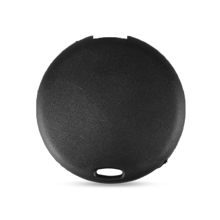 Black 3-button smart key fob case, smooth front with keyring hole