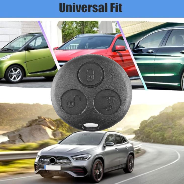 Black 3-button key fob case with three button icons on front