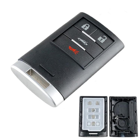 For Cadillac Car Remote Key Fob Case With Sedan Key Blade Blank, 3+1 Buttons